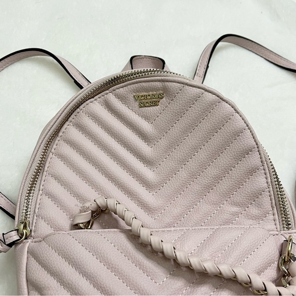 Victorias Secret Light Pink Quilted Mini Backpack - Picture 5 of 9